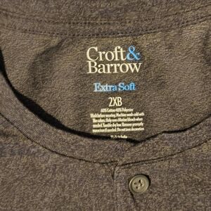 Croft & Barrow Men's Charcoal Button Down Shirt